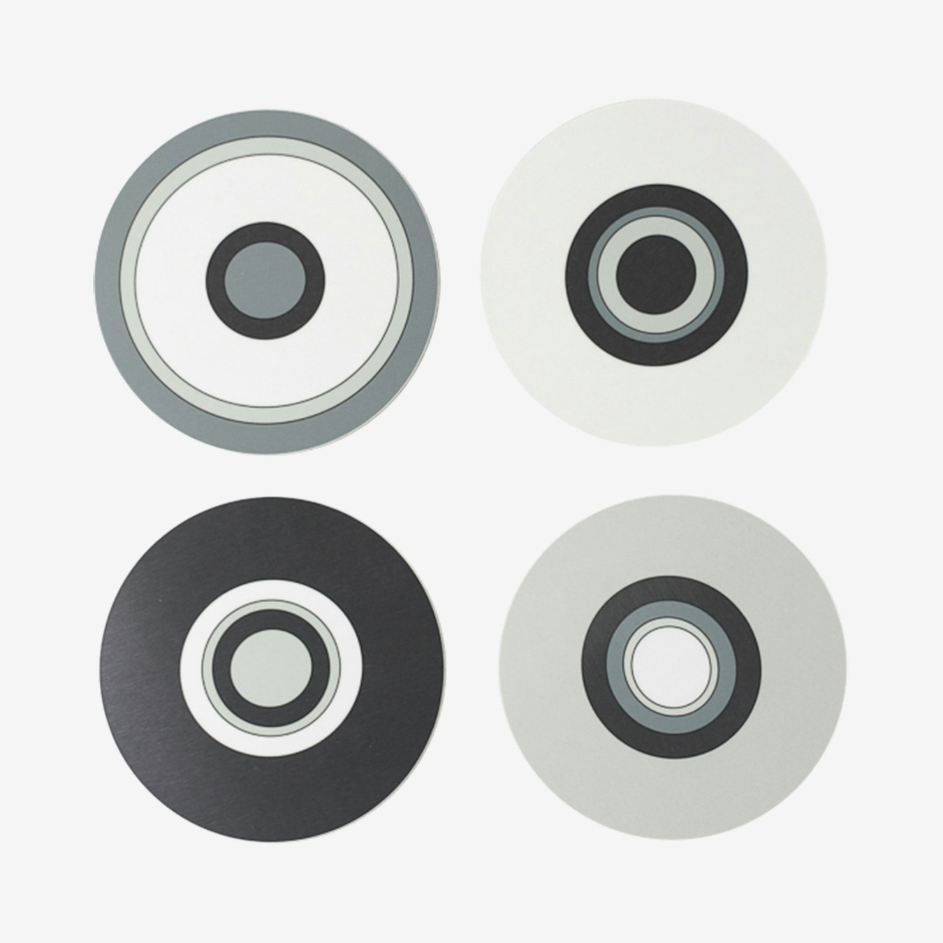 Orbit Coasters - Monochrome - Set of 4 by Sue Ure Maison