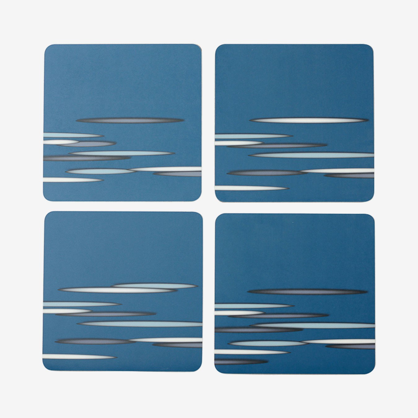 Square Placemats - Blue - Set of 4 by Sue Ure Maison
