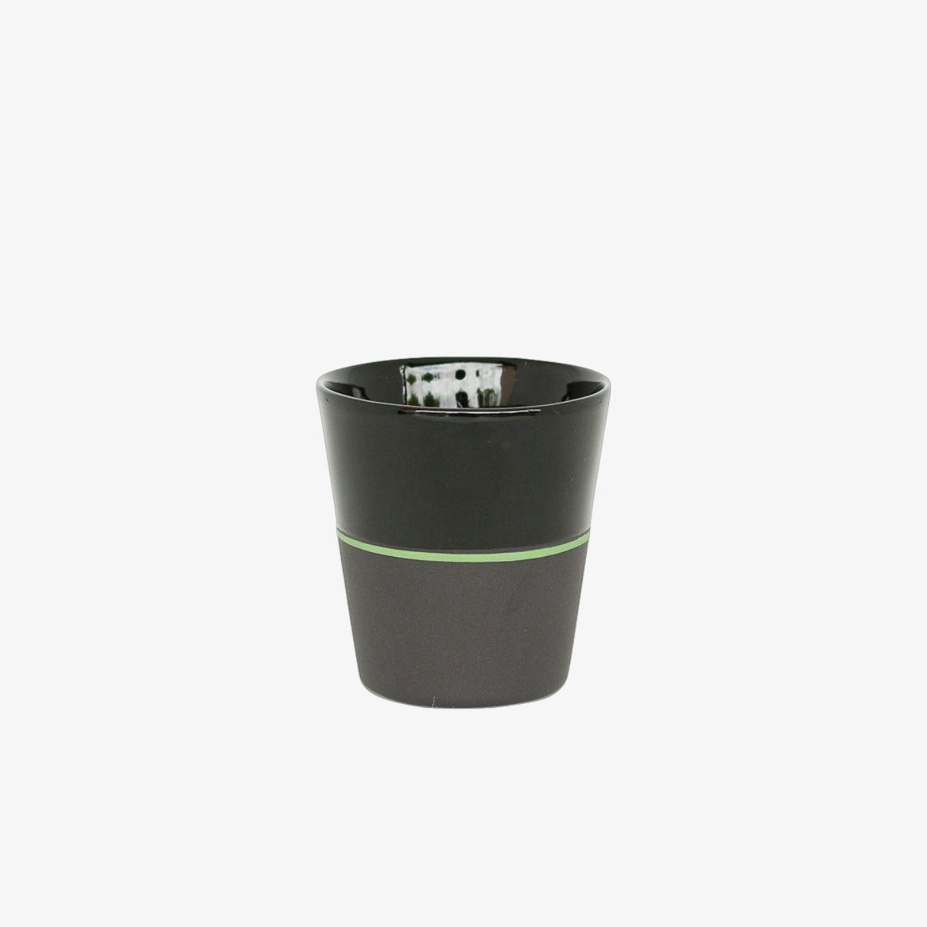 Ambit Beaker - Black / Parrot Green Line by Sue Ure Maison