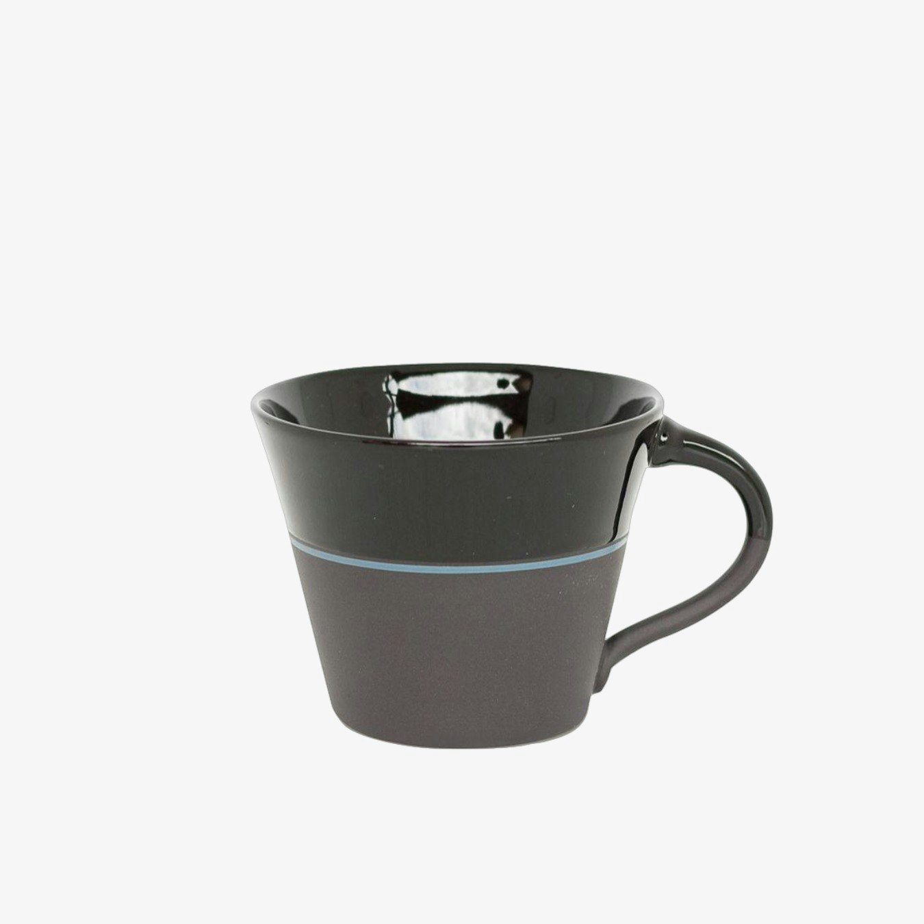 Ambit Wide Mug - Black / French Blue Line by Sue Ure Maison
