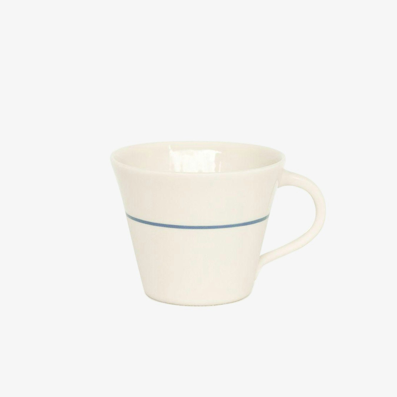 Ambit Wide Mug - White / French Blue Line by Sue Ure Maison