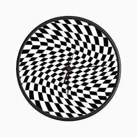 B&W Checkerboard Clock
