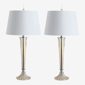 Caterina LED Table Lamps - Champagne - Glass - Set of 2
