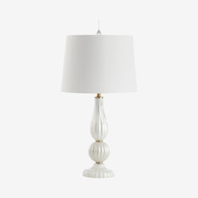 Maddie LED Table Lamp - White Pearl - Glass / Metal