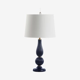 Maddie LED Table Lamp - Navy - Glass / Metal