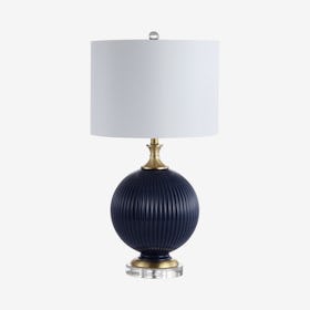 Lucette LED Table Lamp - Navy - Glass / Crystal