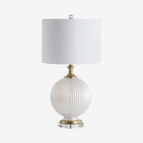 Lucette LED Table Lamp - White - Glass