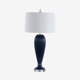 Delphine LED Table Lamp - Navy - Glass