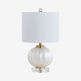 Pearl LED Table Lamp - White / Brass Gold - Glass