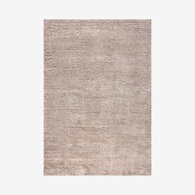 Groovy Solid Shag Area Rug - Beige