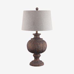 Scarlett LED Table Lamp - Dark Brown / Grey - Resin