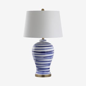 Joelie LED Table Lamp - Blue / White - Ceramic