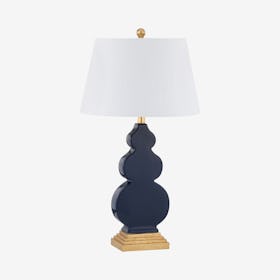 Carter LED Table Lamp - Navy / Gold - Ceramic / Resin