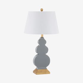 Carter LED Table Lamp - Grey / Gold - Ceramic / Resin