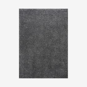 Groovy Solid Shag Area Rug - Dark Gray