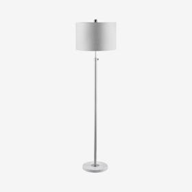June Adjustable LED Floor Lamp - Chrome - Metal / Marble