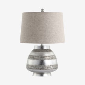 Ziggy LED Table Lamp - Antique Silver - Resin