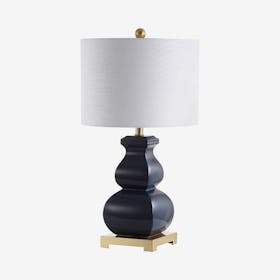 Vienna LED Table Lamp - Navy / Gold - Ceramic