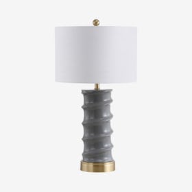 Taipei LED Table Lamp - Dark Grey / Gold - Ceramic