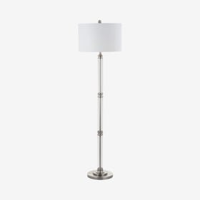 Ralph Floor Lamp - Polished Nickel / Clear - Metal / Glass