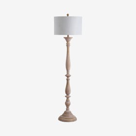 Trisha Spindle LED Floor Lamp - Light Brown - Resin