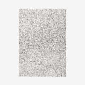 Aydin Plush Shag Mingled Area Rug - Gray / Ivory