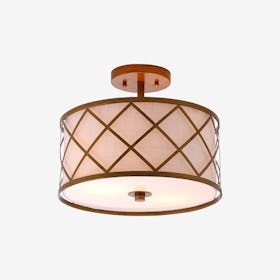 Elizabeth LED Flush Mount Lamp - Gold - Metal