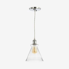Goldwater Adjustable Drop LED Pendant Lamp - Chrome - Metal / Glass