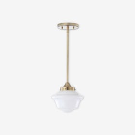Kurtz Adjustable Drop LED Pendant Lamp - Brass Gold - Metal / Glass