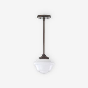 Kurtz Adjustable Drop LED Pendant Lamp - Oil Rubbed Bronze - Metal / Glass