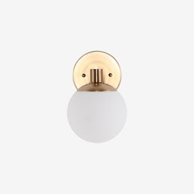 Modernist Globe Modern Contemporary LED Vanity Light - Brass Gold / Black - Iron / Frosted Glass