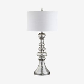 Madeline Curved LED Table Lamp - Mercury Silver - Glass