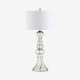 Madeline Curved LED Table Lamp - Smoke Grey - Glass