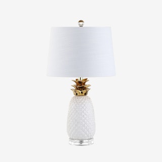 Pineapple LED Table Lamp - White / Gold - Ceramic