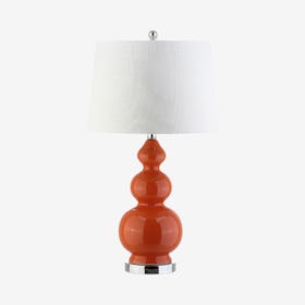 Bowen LED Table Lamp - Coral - Ceramic