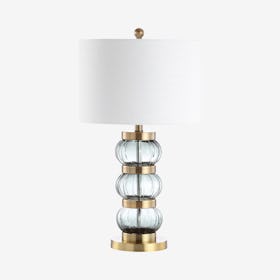 Linna Table Lamp - Smoke Grey / Brass Gold - Glass / Metal