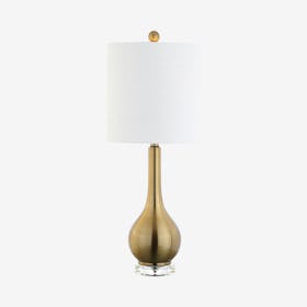 Dylan Teardrop LED Table Lamp - Brass Gold - Metal / Crystal