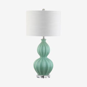 Faye LED Table Lamp - Seafoam Green - Glass
