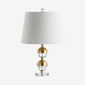 Jules Mini LED Table Lamp - Brass Gold - Crystal