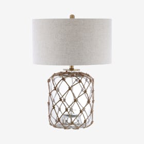 Mer LED Table Lamp - Brown / Clear - Glass / Rope