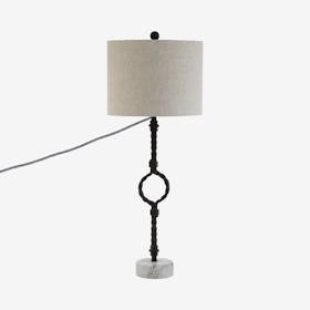 Mercer LED Table Lamp - Black / Grey - Metal / Marble