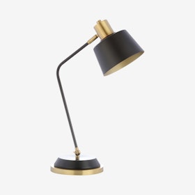 Rochelle LED Task Lamp - Black / Brass Gold - Metal