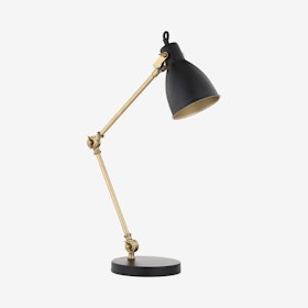 Barnes LED Task Lamp - Black / Brass Gold - Metal