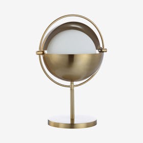 Casi Art Deco Mid-Century Globe LED Table Lamp - Brass Gold - Iron / Glass