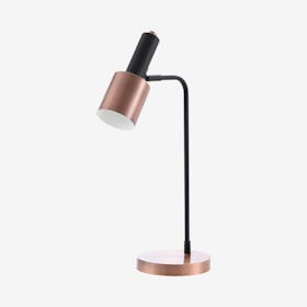 Brady LED Task Table Lamp - Copper / Black - Metal
