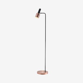 Brady LED Task Floor Lamp - Copper / Black - Metal