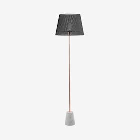 Heymann Minimalist LED Floor Lamp - Copper - Metal / Marble