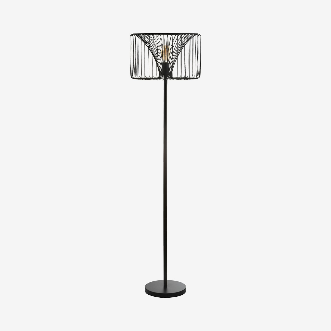 Gridley LED Floor Lamp - Black - Metal by JONATHAN Y - Fy