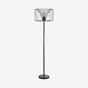 Gridley LED Floor Lamp - Black - Metal