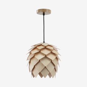 Simon Pinecone LED Pendant Lamp - Natural / Black - Wood
